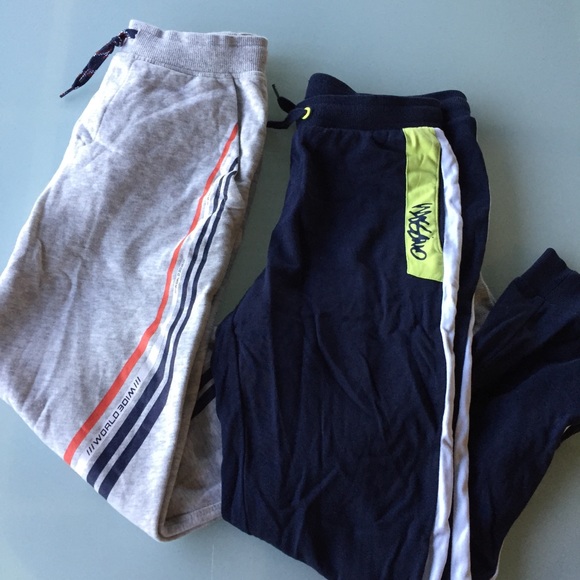 MOSSIMO boys track pants WIDE WORLD boys sweatpants sz 12 grey blue green red - Picture 14 of 14